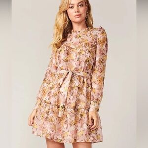 Floral Pink and Yellow Kids Dress